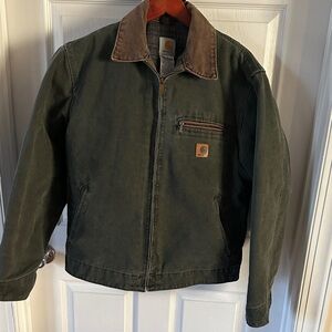 Vintage Carhartt Olive Jacket with Chocolate Collar